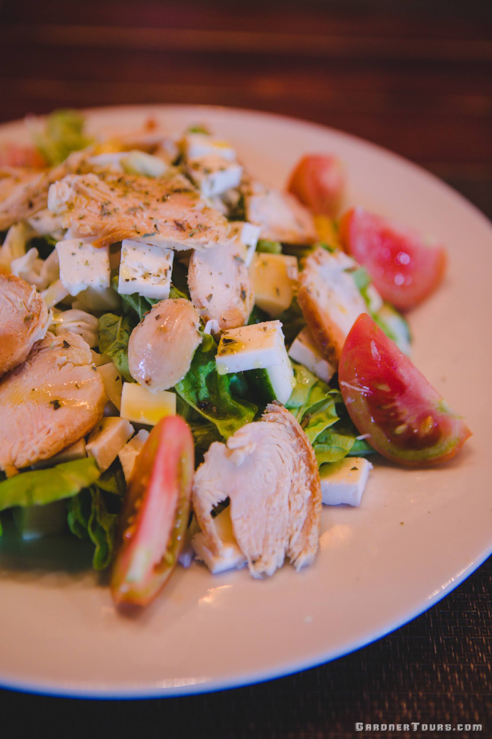 Chicken Salad with Fresh Lettuce and Tomatoes at Restaurant Paladar Cubar in Viñales, Cuba