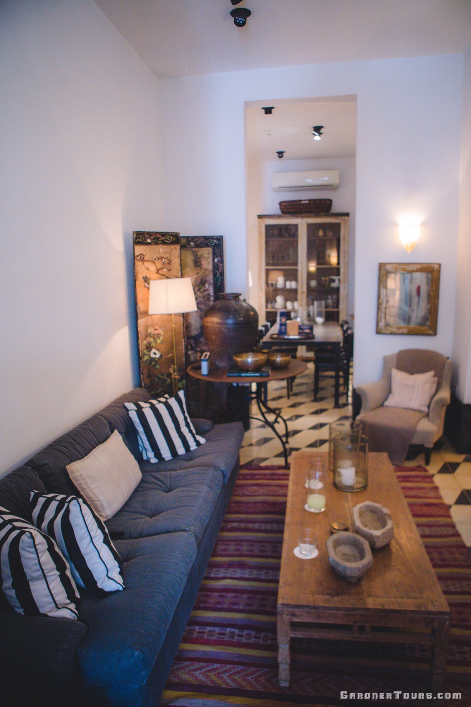 Luxurious Living Room and Dining Room on First Level at 5-star Luxury Accommodations in Old Havana, Cuba