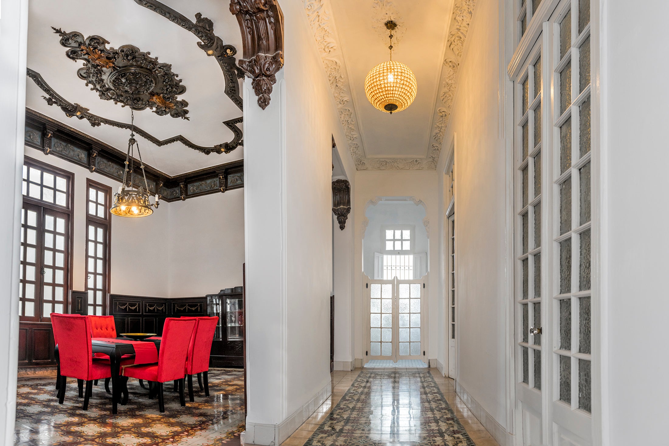 Gorgeous Hallway and Dining Room in our 5-star Luxury Accommodations in El Vedado, Havana, Cuba