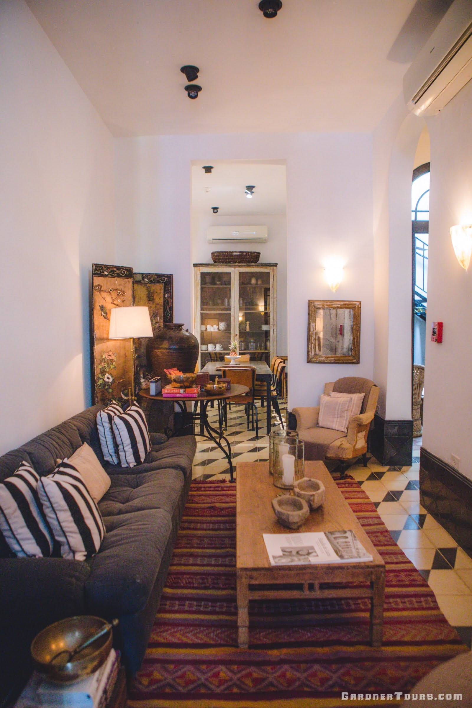 Luxurious Living Room and Dining Room on First Level at 5-star Luxury Accommodations in Old Havana, Cuba
