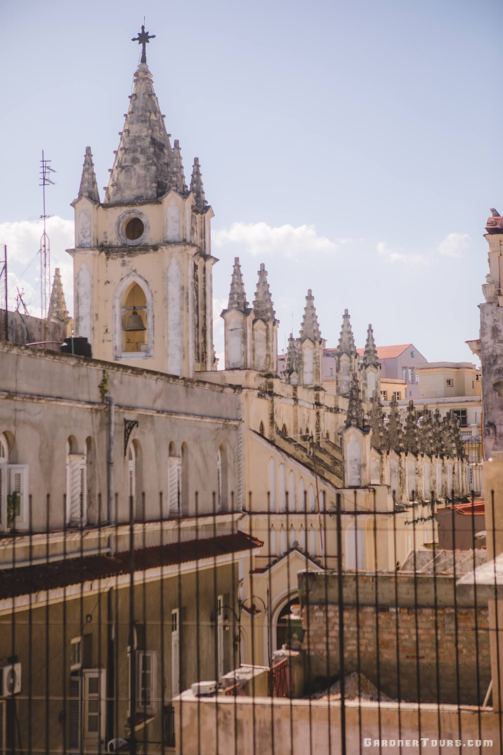 View of La Loma Church of the Holy Guardian Angel from 5-star Luxury Accommodations in Old Havana, Cuba