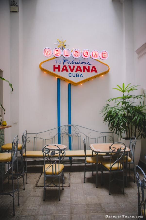 Welcome to Fabulous Havana, Cuba sign in 4-star BnB in Havana, Cuba