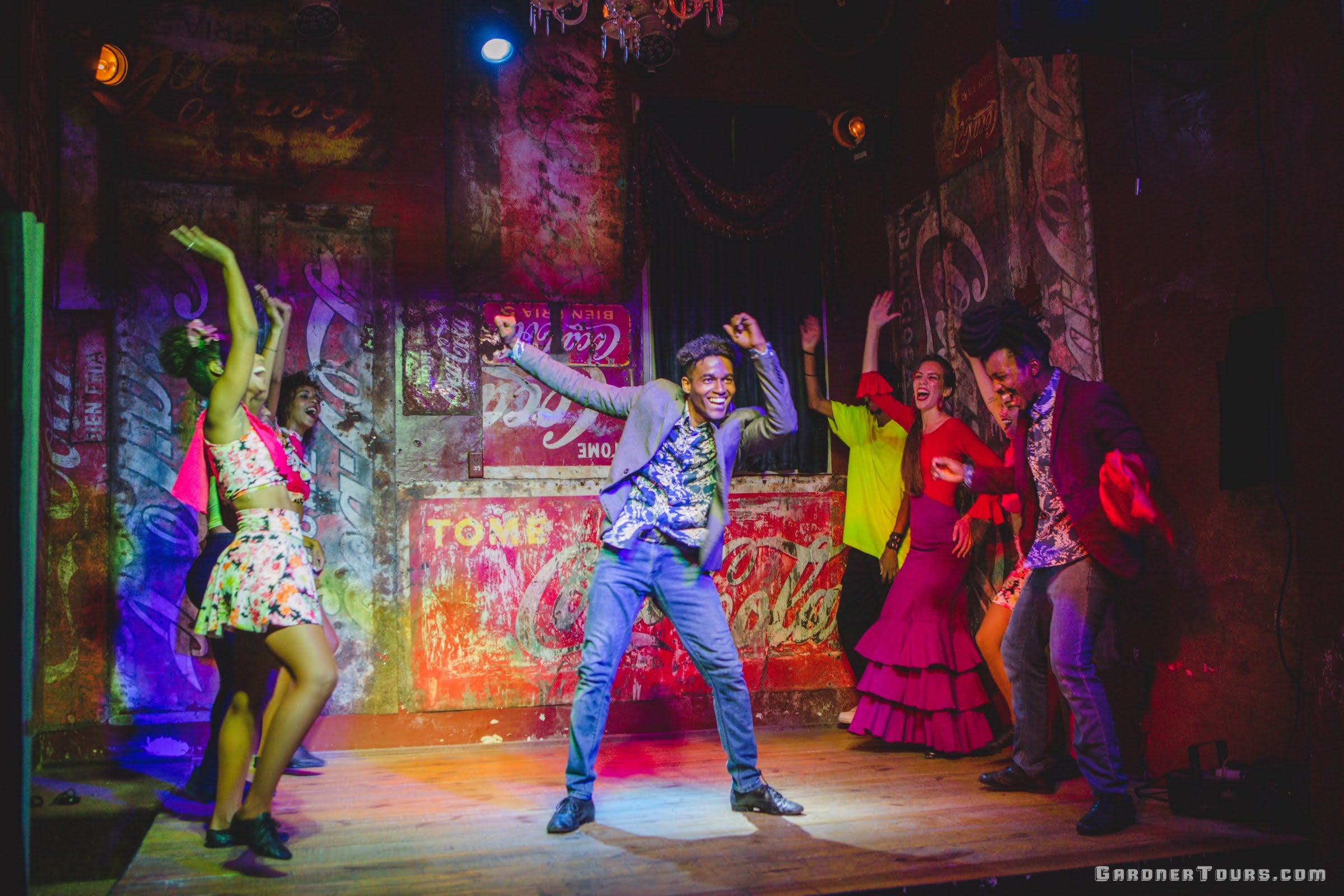 A group of dancers from Havana Queens Dancing during their show at Casa Miglis' Private Show in Central Havana, Cuba