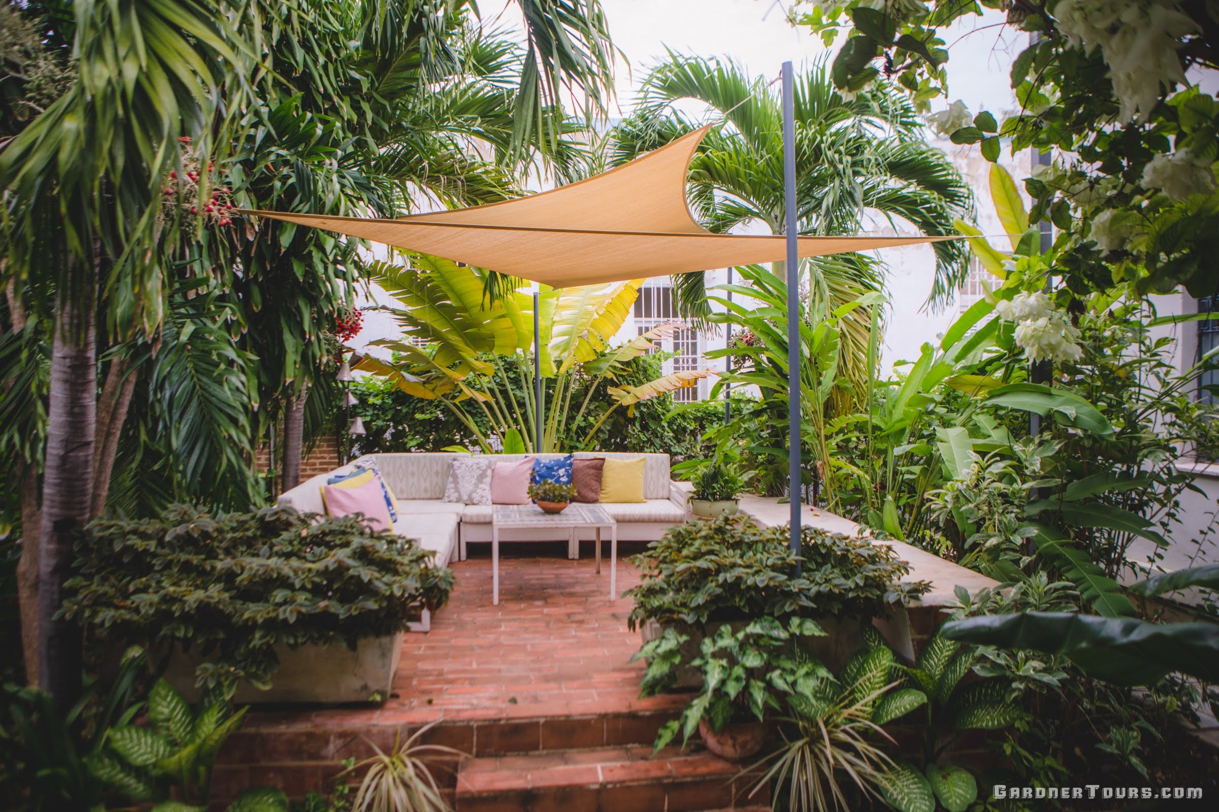 Private Garden Sitting Area at La Bodega El Vedado Restaurant in Vedado Havana, Cuba