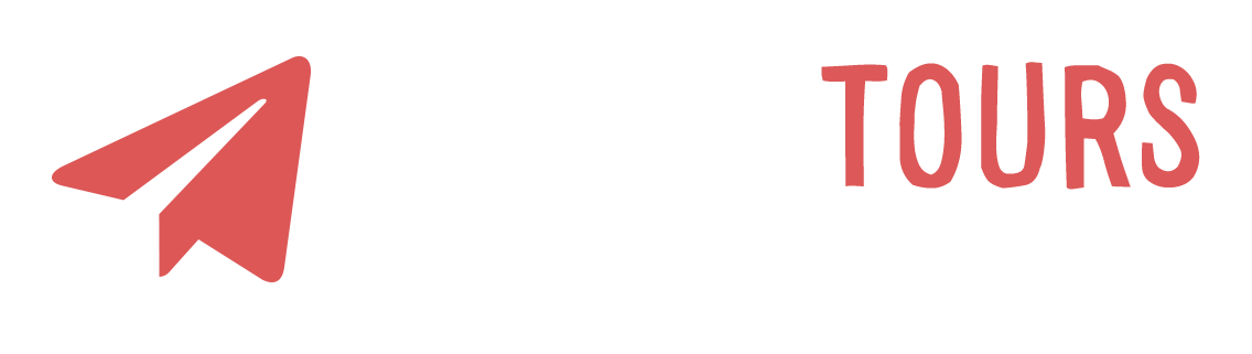 Gardner Tours logo with red paper airplane icon and white text: Where Travel Becomes Family.