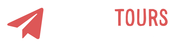 Gardner Tours logo with red paper airplane icon and white text: Where Travel Becomes Family.