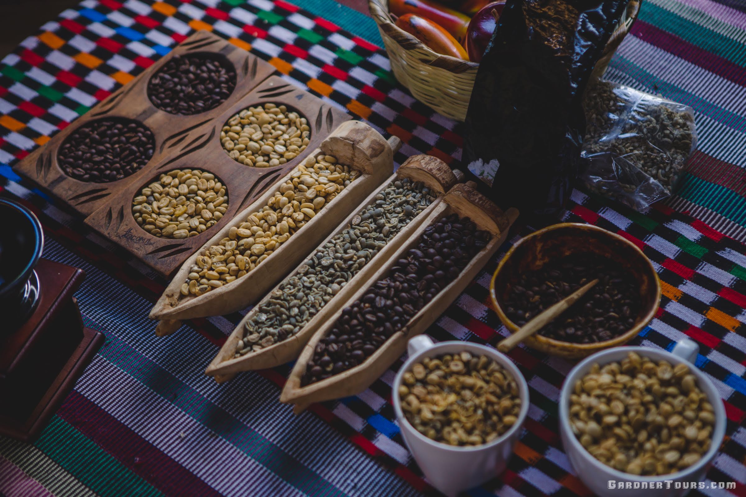 Table of Locally Grown Guatemalan Coffee