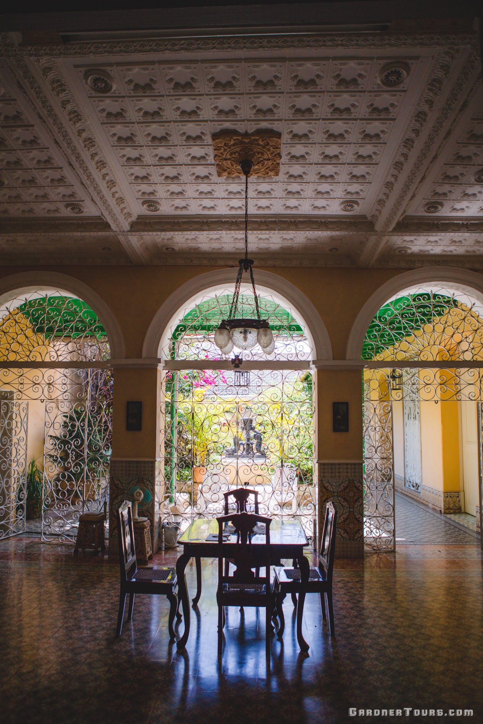 Classic BnB Accommodations with Ornate Iron Works and Beautiful Ceilings at a Casa Particular BnB in Trinidad, Cuba