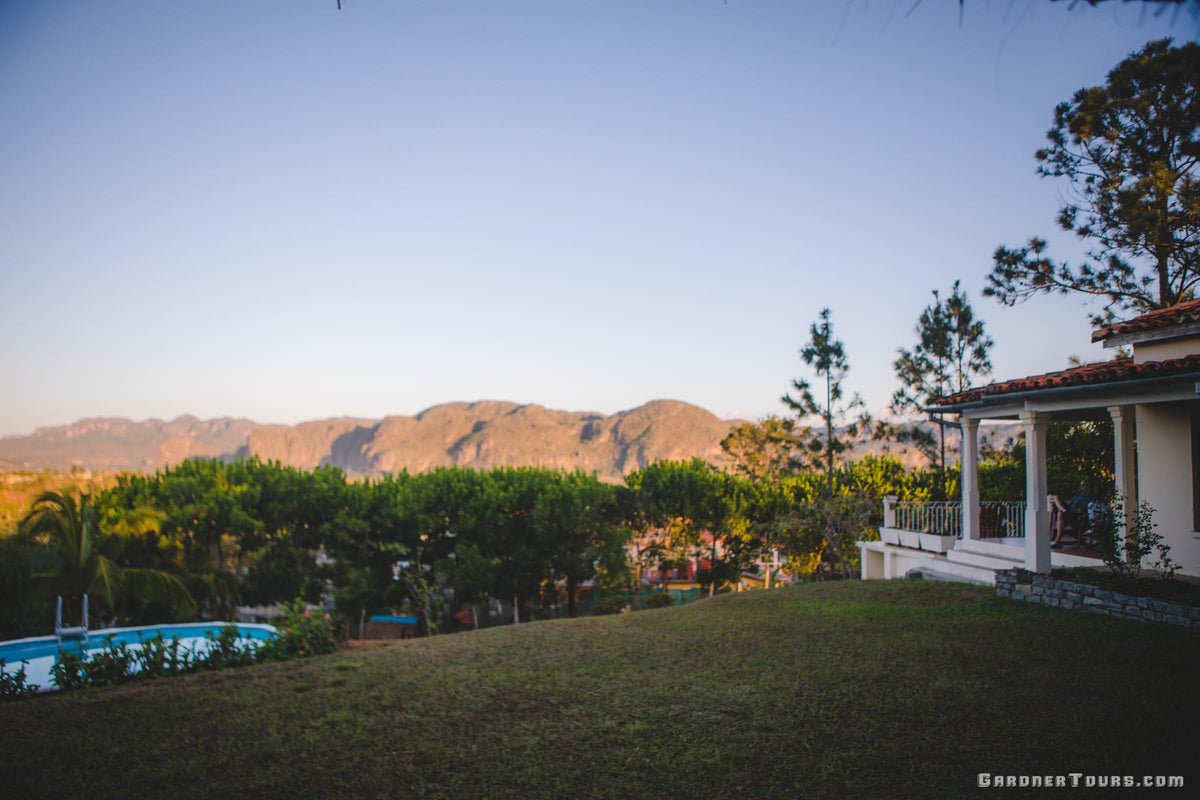 A 4-Star Casa Particular BnB with a beautiful View of the Swimming Pool, house, and the Vinales Valley
