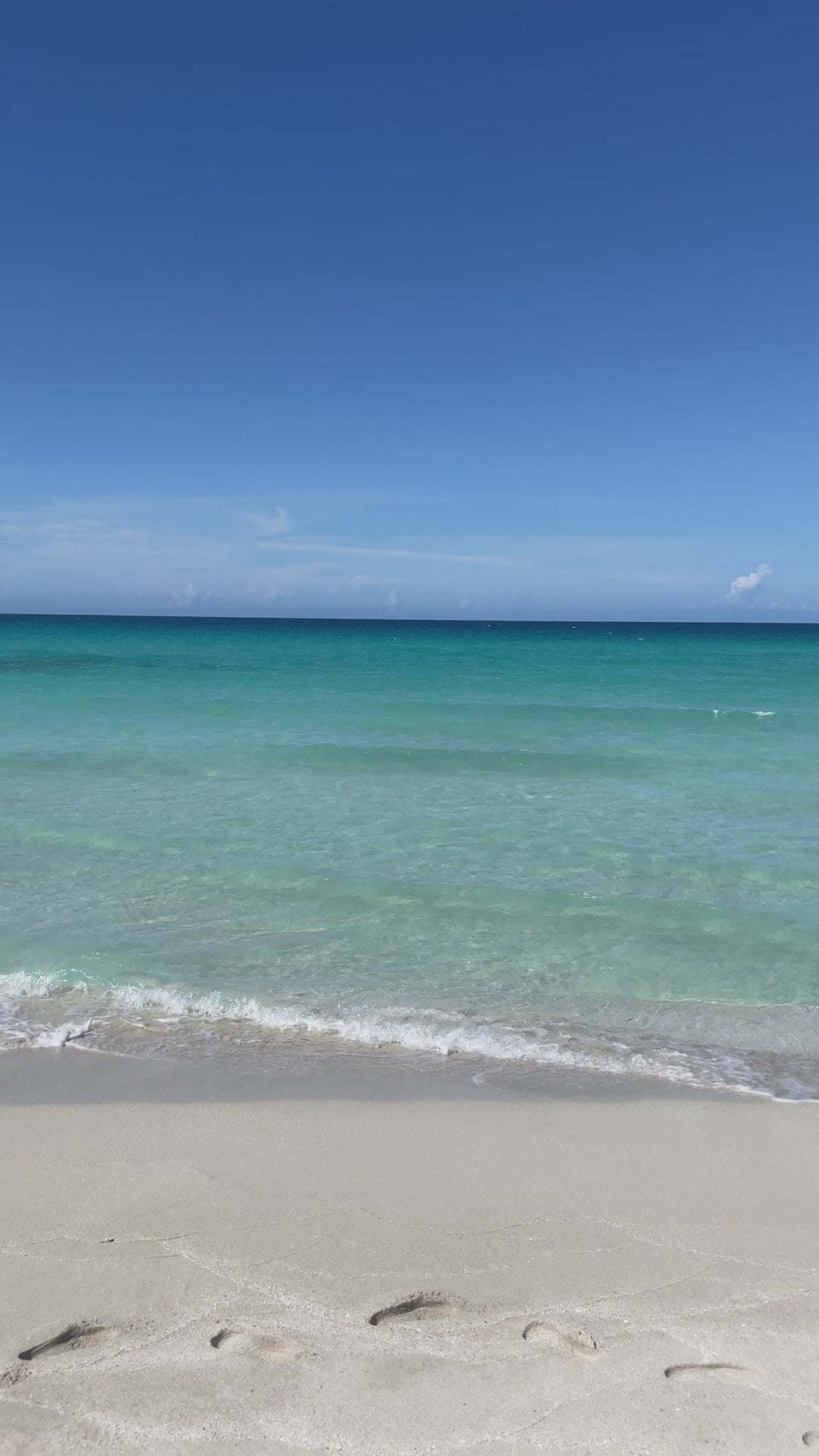 The Blue Waters of Varadero Beach, Cuba in October 