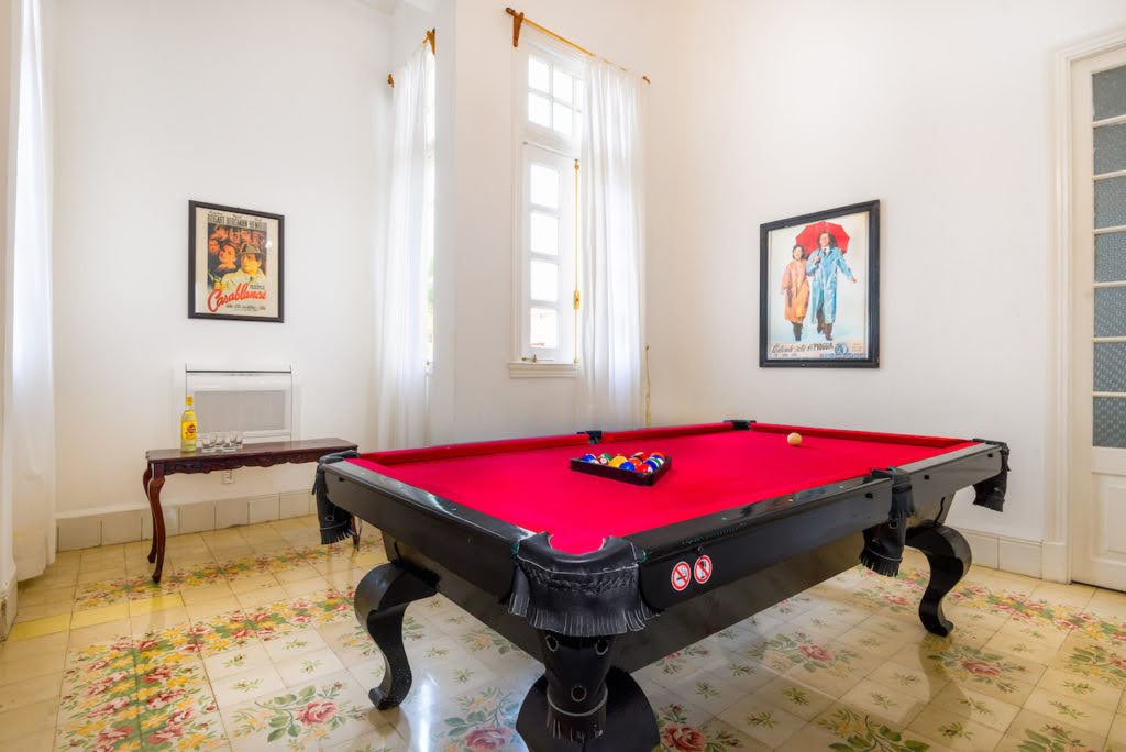 Billiards Room in Luxury Accommodations in Vedado Havana, Cuba