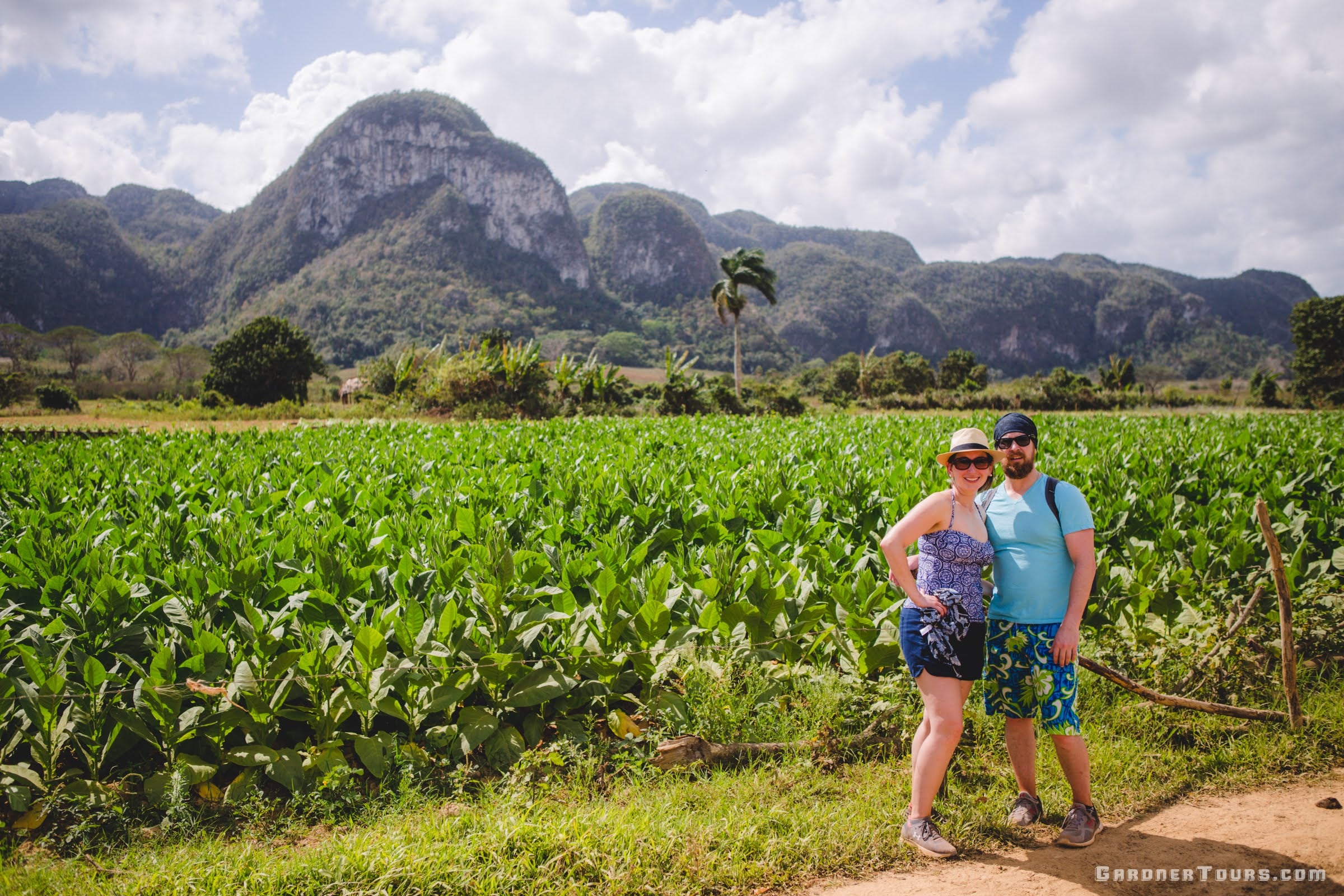 A Couple in the tobacco fields of the Vinales Valley, Cuba